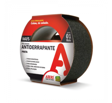 ADERE FITA ANTIDERRAPANTE PRETA 50MM X 5M