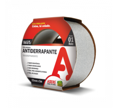 ADERE FITA ANTIDERRAPANTE TRANSPARENTE 50MM X 20M