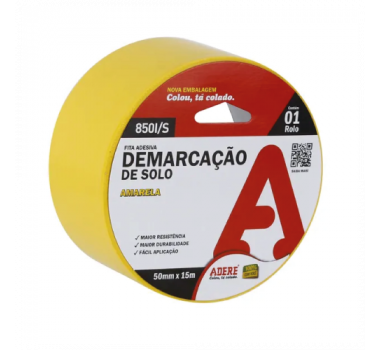 ADERE FITA DEMARCAÇAO SOLO AMARELO 50MM X 15M