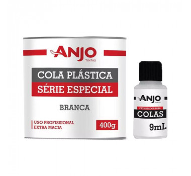 ANJO MASSA PLASTICA BRANCA 400GR COM CATALISADOR