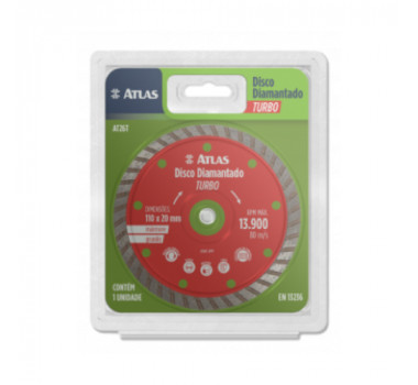 ATLAS DISCO DE CORTE TURBO 110MM AT26T