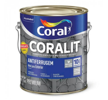 CORALIT FERROLACK ANTIFERRUGEM PRETO 3,6L