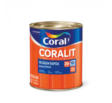 CORAL CORALIT SECAGEM RAPIDA ACETINADO 0,9L BRANCO