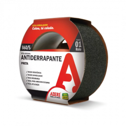 ADERE FITA ANTIDERRAPANTE PRETA 50MM X 5M