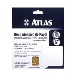 ATLAS LIXA DISCO PAPEL 150MM 220 AT515/220