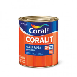 CORAL CORALIT SECAGEM RAPIDA ACETINADO 0,9L BRANCO