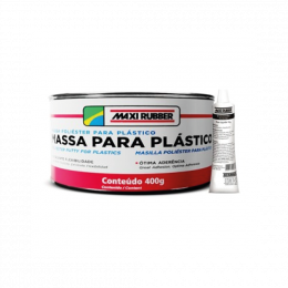 MAXI RUBBER MASSA PLASTICA BRANCA 400GR C/CAT