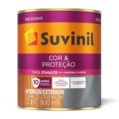 SUVINIL ESMALTE COR & PROTEÇÃO BRILHANTE 0,9L CINZA MEDIO