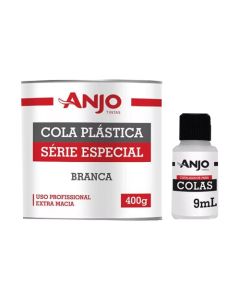 ANJO MASSA PLASTICA BRANCA 400GR COM CATALISADOR